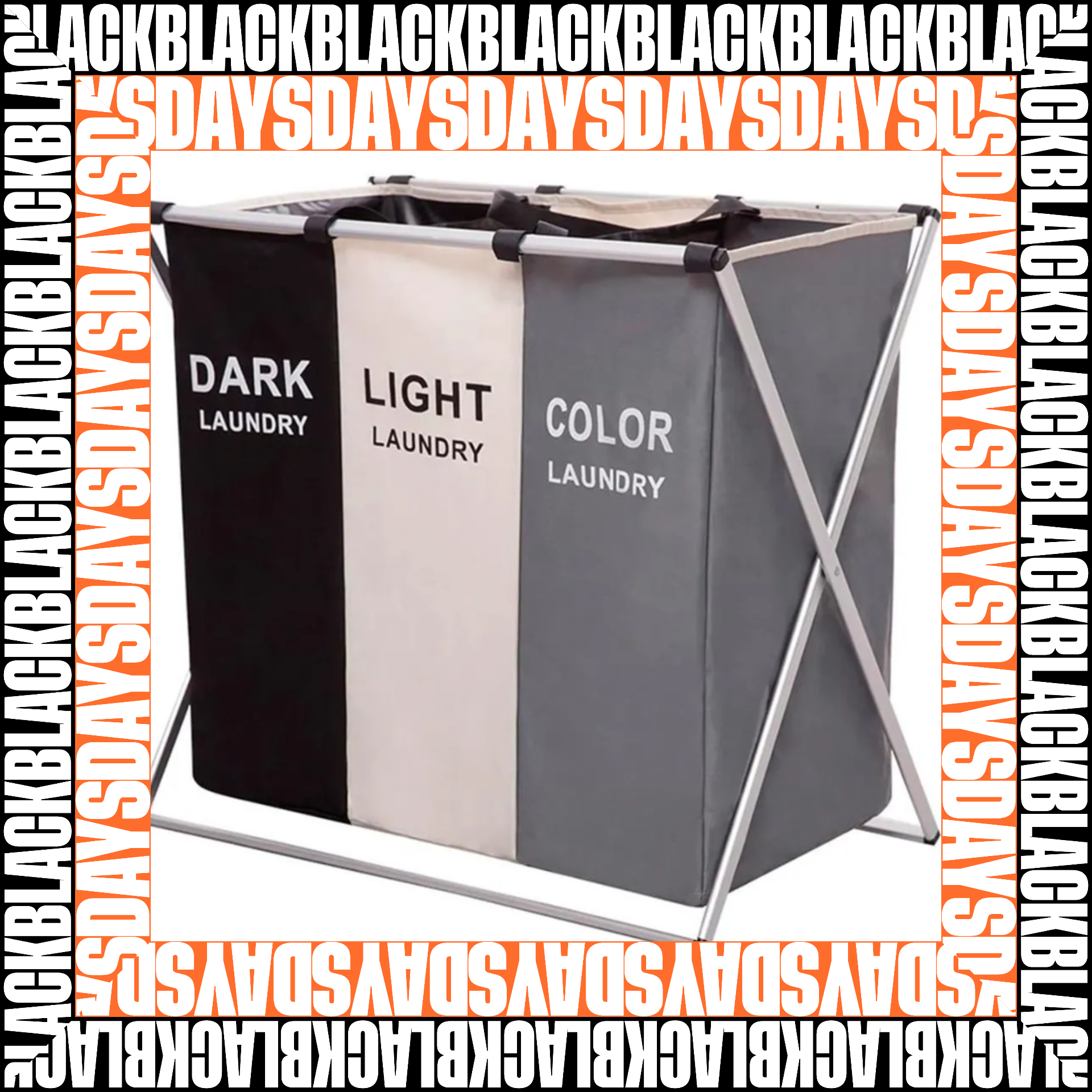 Black Days.ORGANIZADOR ROPA SUCIA 3 COL